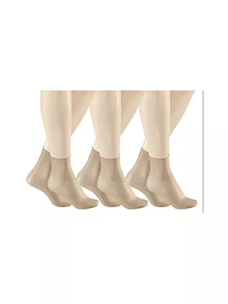 HUDSON | Söckchen 3-er Pkg. "Simply20" (Teint) | beige